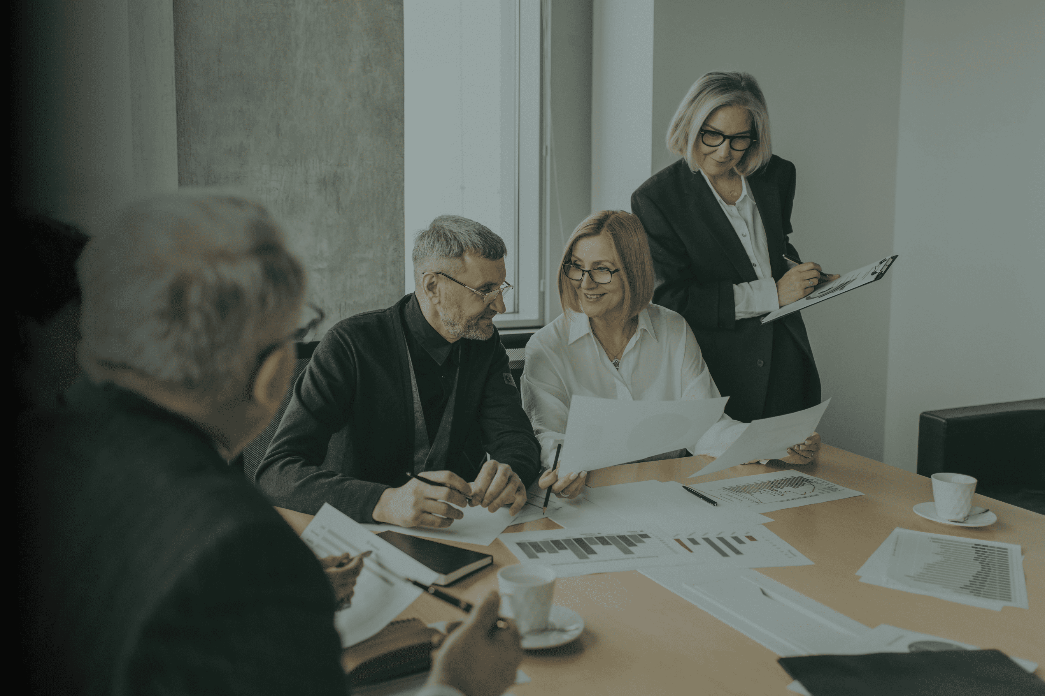 reunión empresarial multitudinaria 