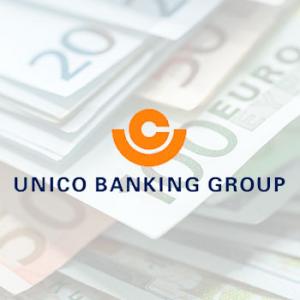 Integrante de Unico Banking Group - Imagen de diferentes billetes en euros con el logotipo de UBG